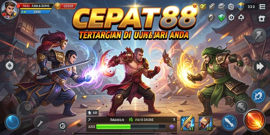 Gameplay intens dan seru di CEPAT88 dengan berbagai karakter bertarung.