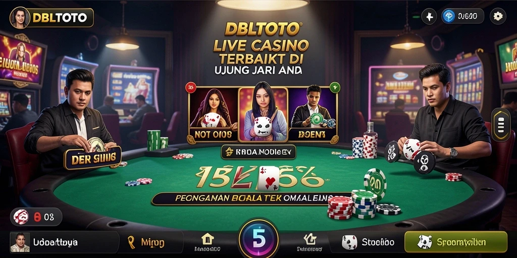 Tampilan gameplay seru di DBLTOTO dengan dealer langsung.