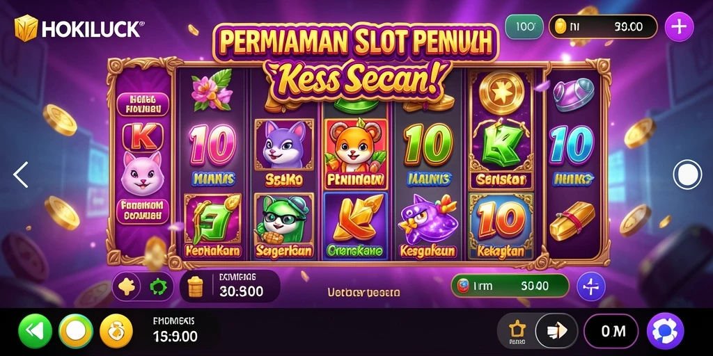 Tampilan menarik dari gameplay HOKILUCK yang seru dan penuh warna.