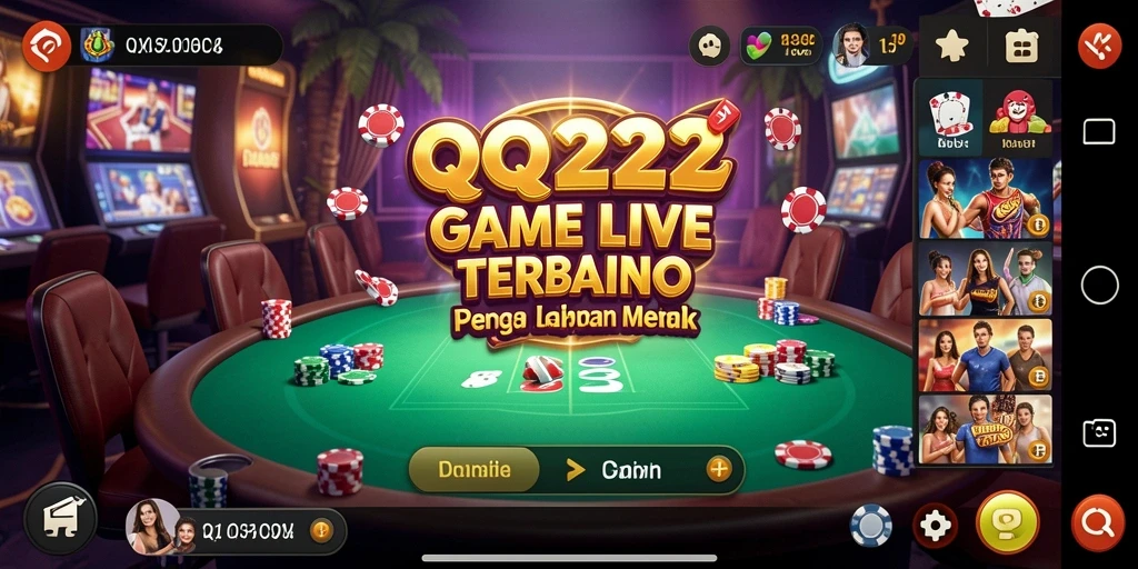 Tampilan gameplay seru dalam QQ222 Live Casino.