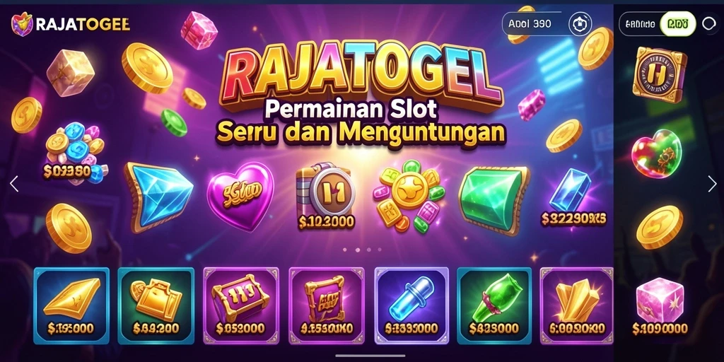 Gameplay seru RAJATOGEL menampilkan putaran Slot yang menarik.